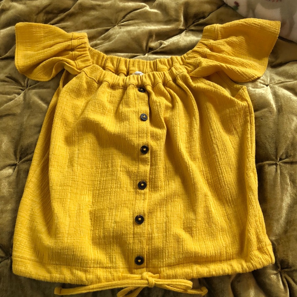 Madewell Texture & thread off the shoulder top